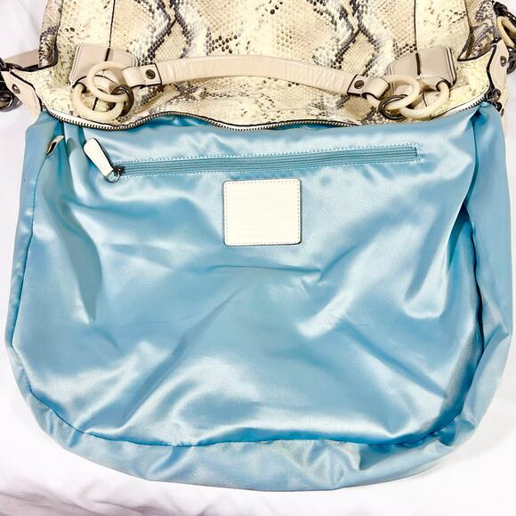 Coach Kristin Python Snakeskin Tote Satchel Shoulder Metallic Limited Edition - Picture 14 of 16